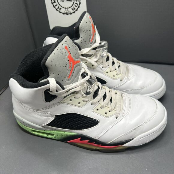 Nike Air Jordan Retro 5 V Poison Green 136027-115 Men's Size 9.5 Preowned - Picture 14 of 14